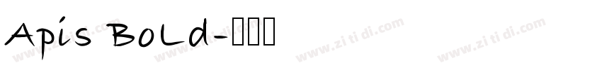 Apis BoLd字体转换